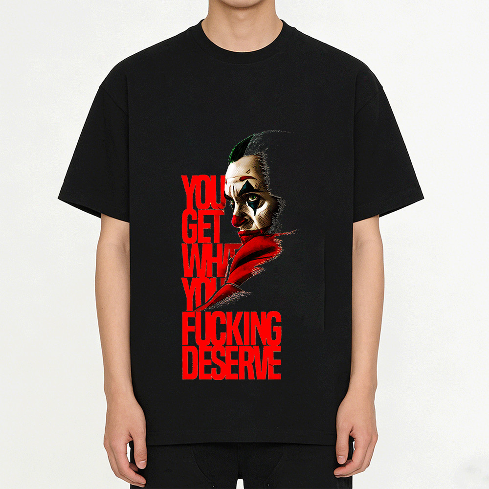 2026 Camiseta Estampa Clown Malvado Pintura Face Vermelho Branco Verde T-shirt Unissex Streetwear Envio Imediato