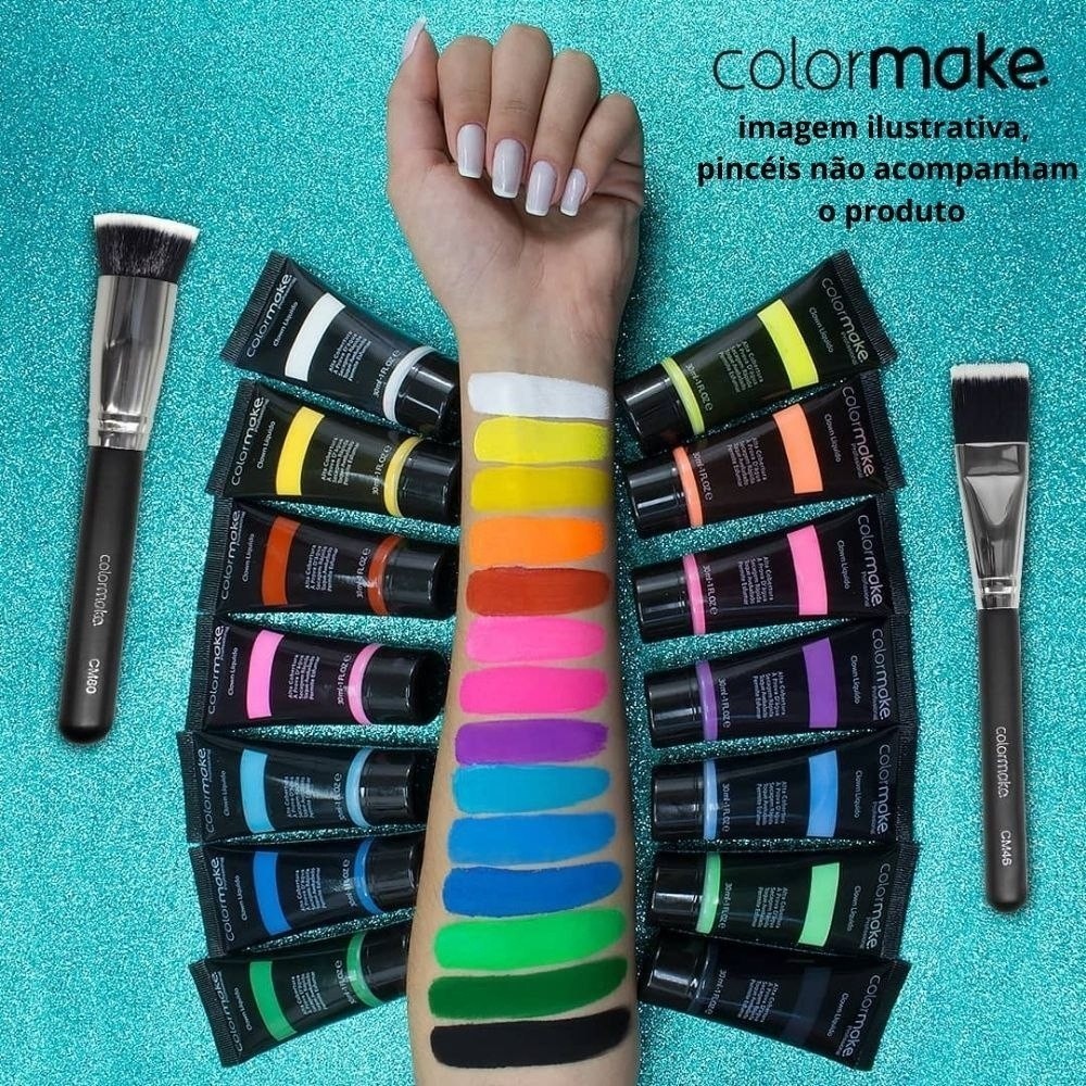 Clown Líquido 30ml Maquiagem Artística Kit Pró 4/5/6 - Escolha Sua Cor