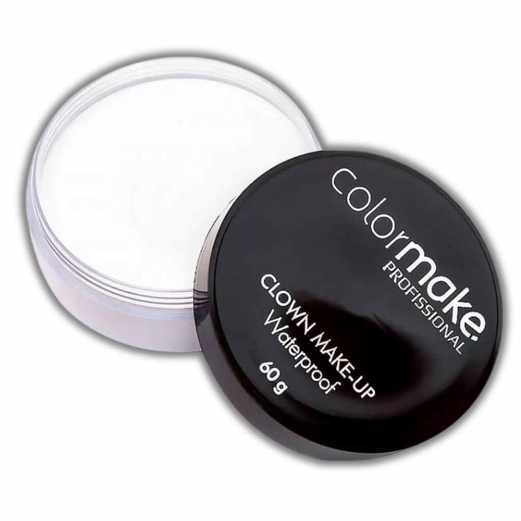 Clown Waterproof Branco Alta Cobertura Make Artística/Teatro Colormake 60G - ENVIO IMEDIATO