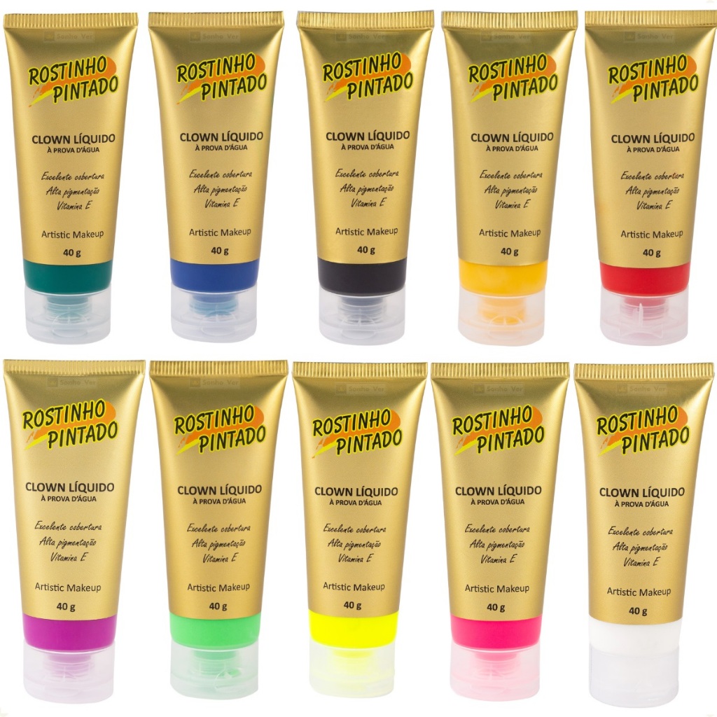 Clown Liquido Rostinho Pintado Prova D'Agua 40g