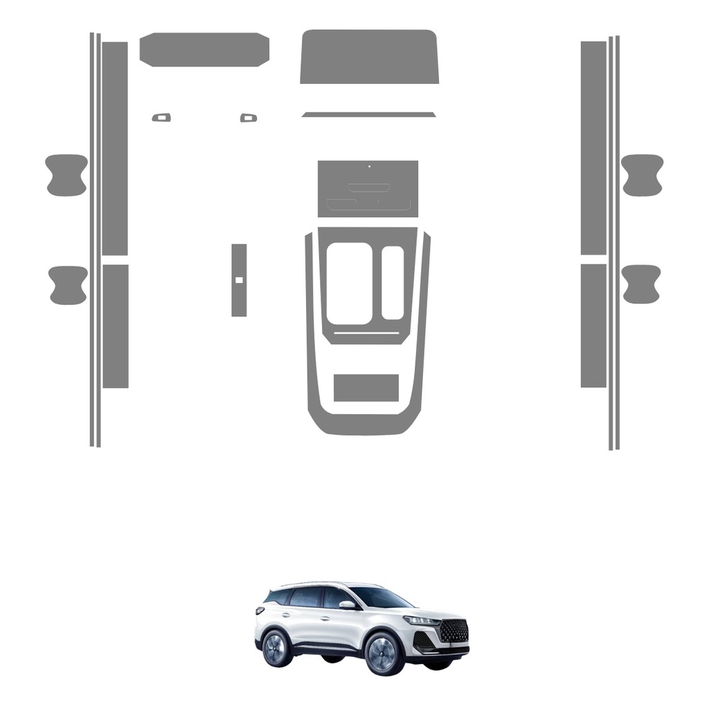 Película PPF Proteção Kit Interior Exterior Tiggo 7 Pro Max Drive 2026 Transparente TPU Premium