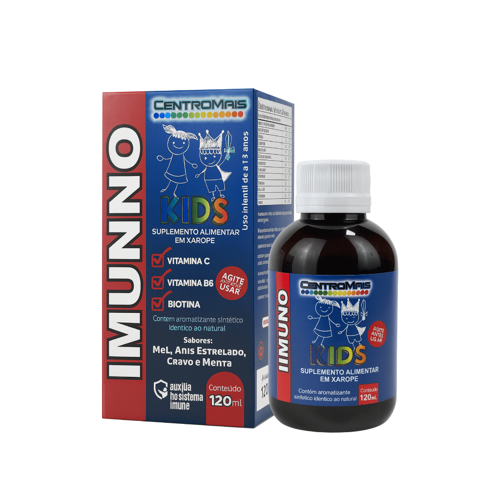 Imunno Kids Xarope 120ml Suporte à Imunidade Infantil