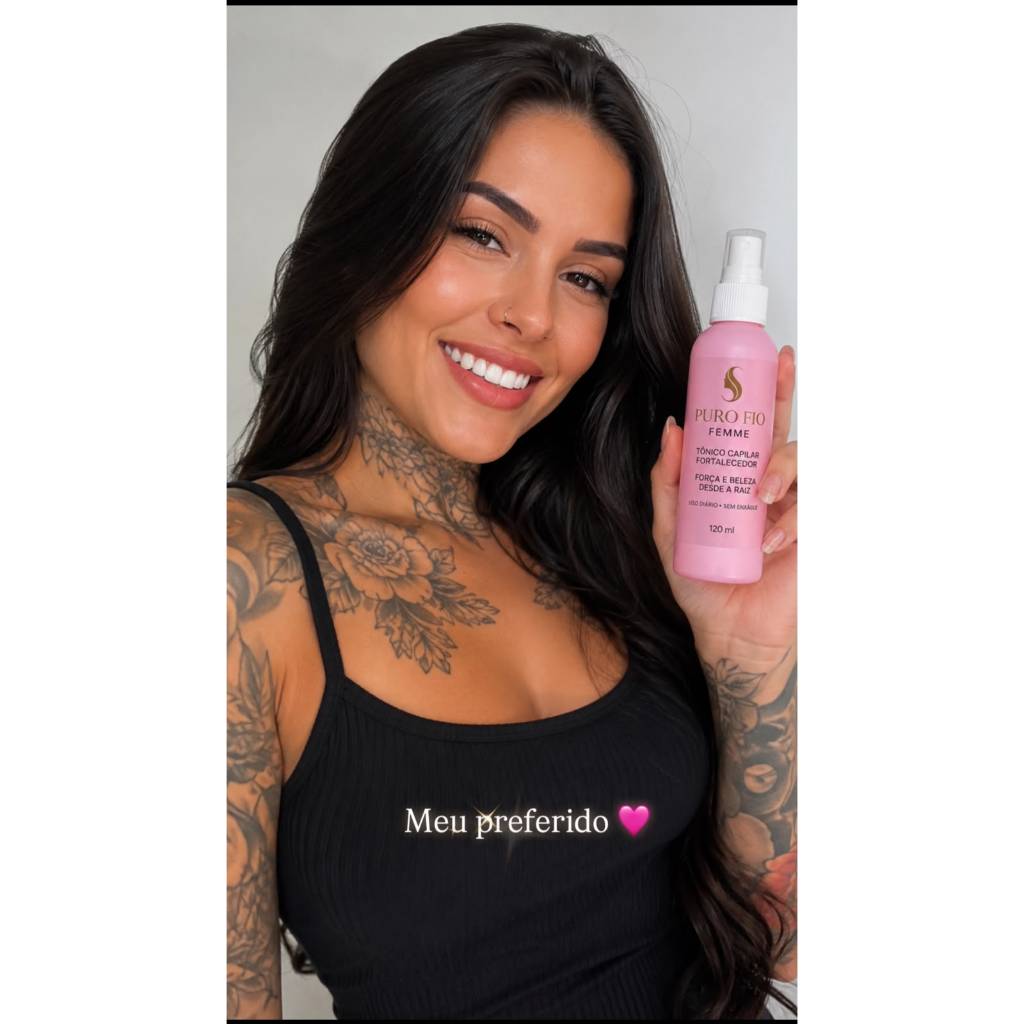 Tonico Poderoso Capilar Puro Fio Femme 120ml | Combate Queda e Falhas Capilares - Envio imediato