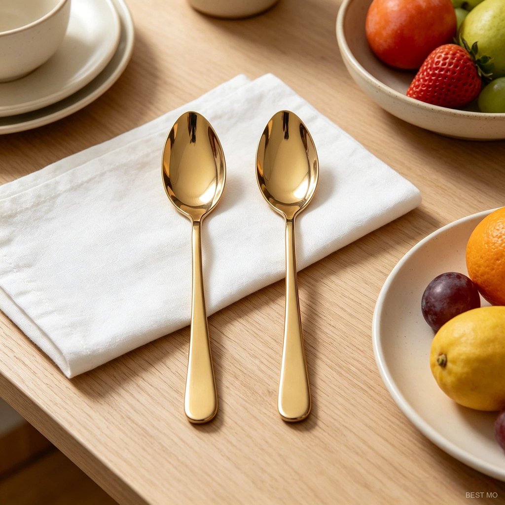 12 Pcs Gold Stainless Steel Cutlery Fork Spoon Knife Cutlery Set