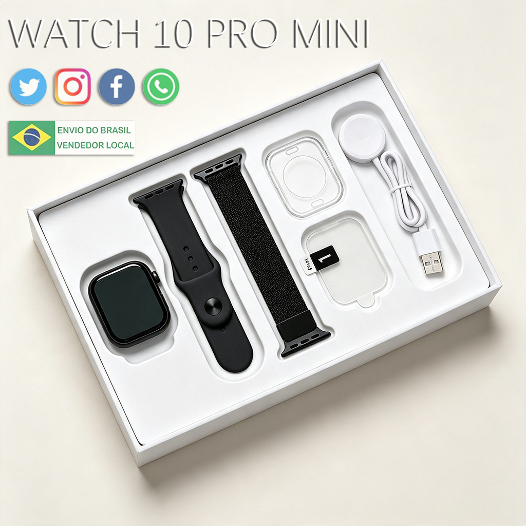 2026 Novo S10 Pro Mini Smartwatch Unissex com Pressão Chamada Bluetooth Calculadora Esportivo Compatível iOS/Android