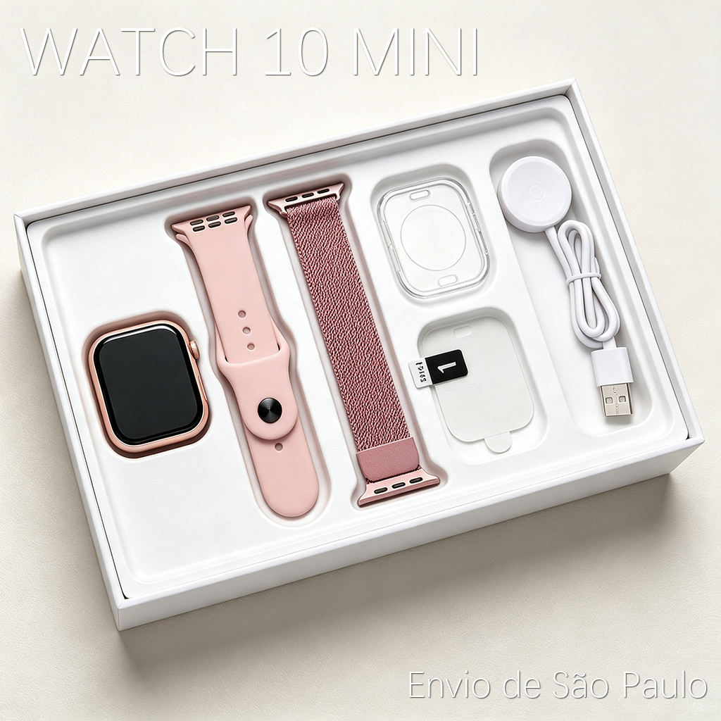2026 Novo Smartwatch S10 Pro Mini 38mm Unissex Chamada Bluetooth Monitoramento Cardíaco calculadora
