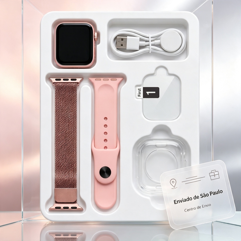 Mini relógio inteligente 2026 S10 Pro, chamada Bluetooth, equipado com monitoramento de frequência cardíaca e função de