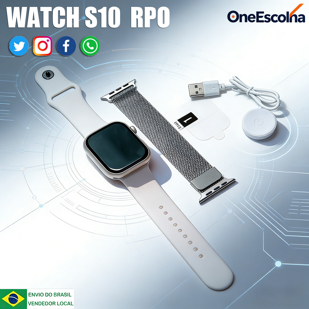 2026 smartwatch S10 Pro Mini Watch Série 10 Chamadas Bluetooth Monitoramento Cardíaco Calculadora à prova d'água