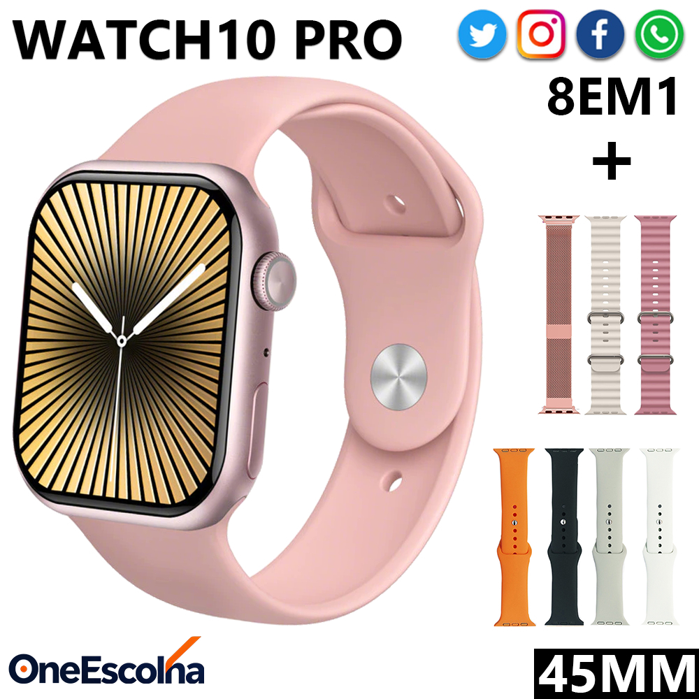 2026 Novo Smartwatch S10 MINI 8 em 1 Chamadas Bluetooth Carregamento sem fio calculadora Notificação de mensagens
