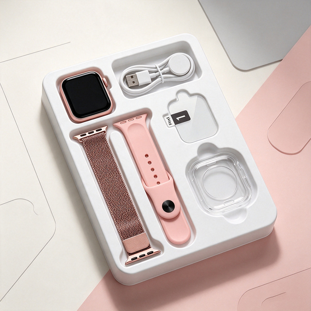 Novo Relógio Inteligente S10 Mini 38mm com Chamada Bluetooth, Pressão Arterial, Impermeável e Compatível Android/iOS