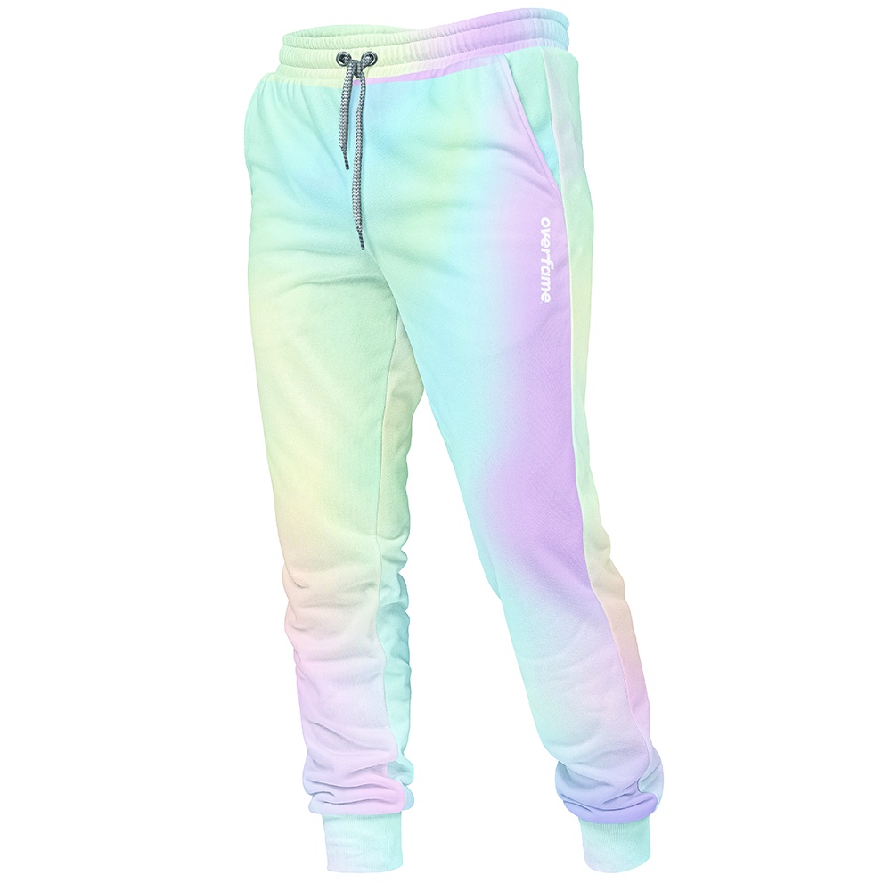 Calça Jogger Tie Dye Matte Rainbow Estampa HD Full Print Esportiva Casual Confortável