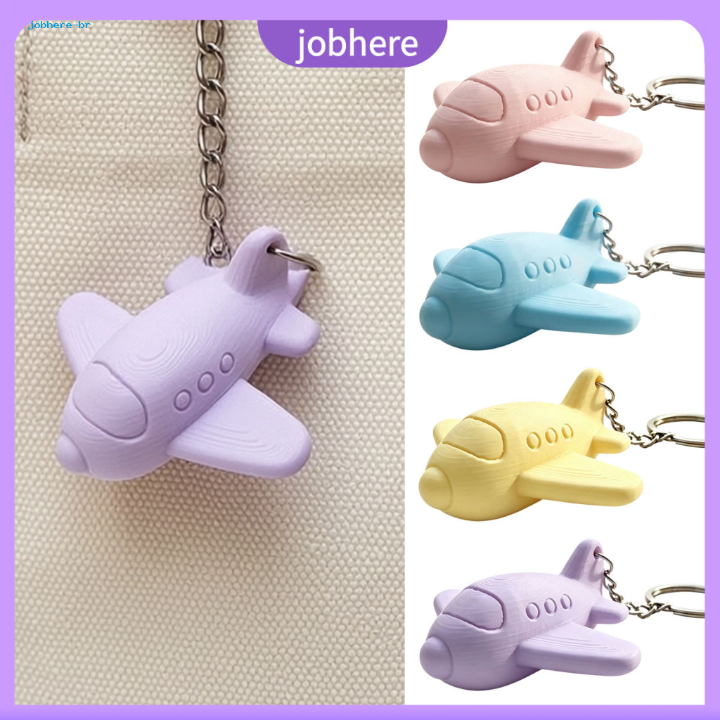 School Bag Accessories for Students 3d Printed Plane Key Ring Airplane Keychain Matte Solid Color Car Pendant Backpack H
