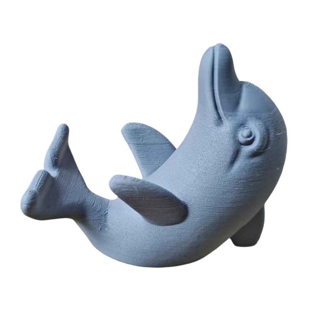 3d Printed Cute Dolphin Phone Stand – Universal Desktop Holder for Cellphone Vertical Horizontal Display Matte Compact
