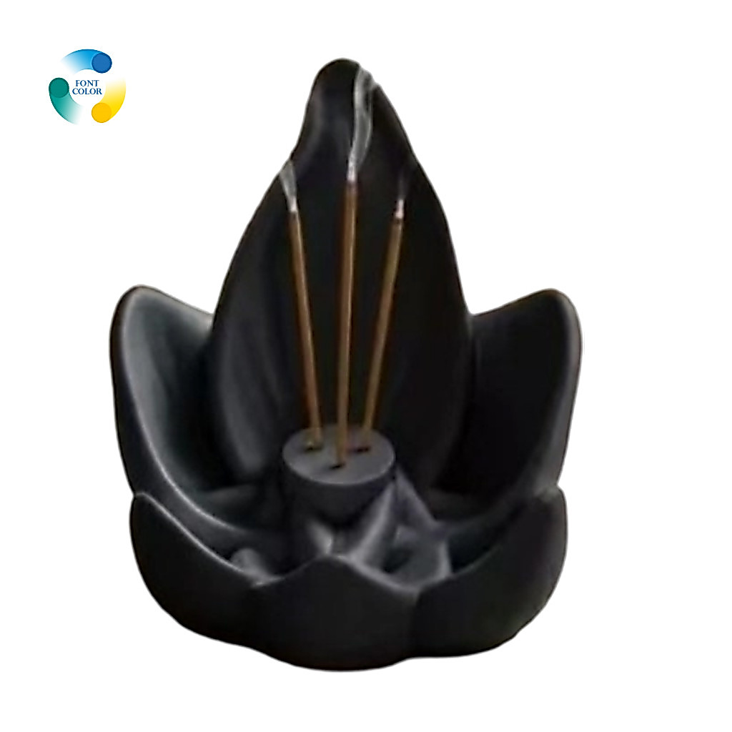 Backflow Incense Burner for Meditation Lotus Holder for Tea Room 3d Printed Matte Pla Elegant Fountain for