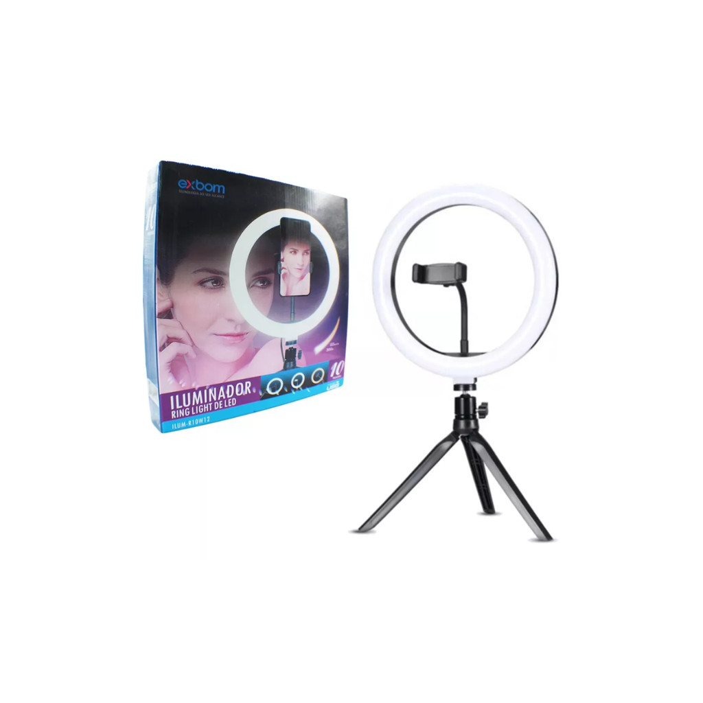 ILUMINADOR RING LIGHT DE LED 10 POL EXBOM ILUM-R10W12
