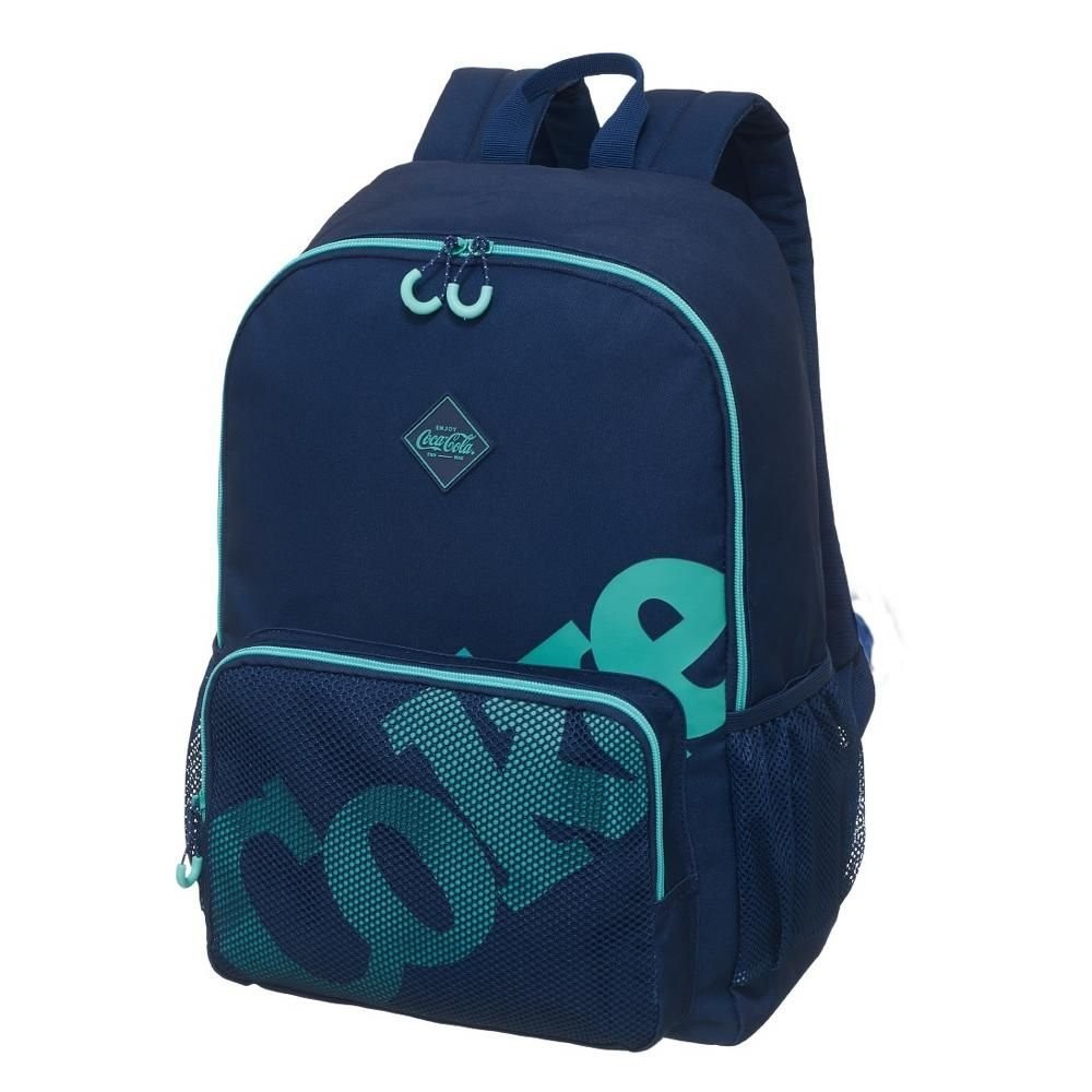 Mochila De Costas Coca Cola Mesh Azul Pacific