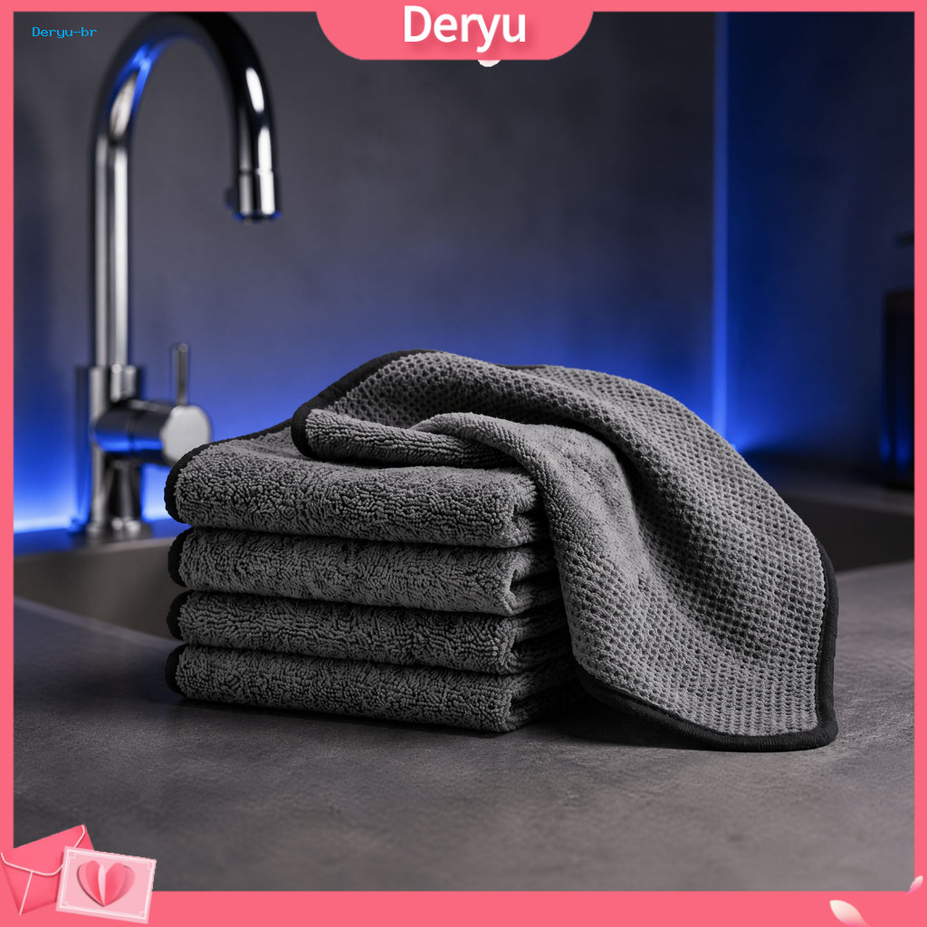 Non Dusting Cloth 5pcs Microfiber Cloths Thick Reusable Lint-free Wipes for Kitchen Glass Car Windows High Water Absorpt