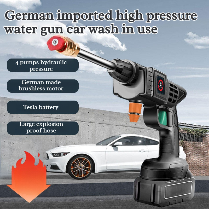 [Portátil E Prático] JC Car Wash Heavy Duty Water Hose Nozzle For Car/Motorcycle/Bicycle Cleaning/Lavagem/Alta Pressão