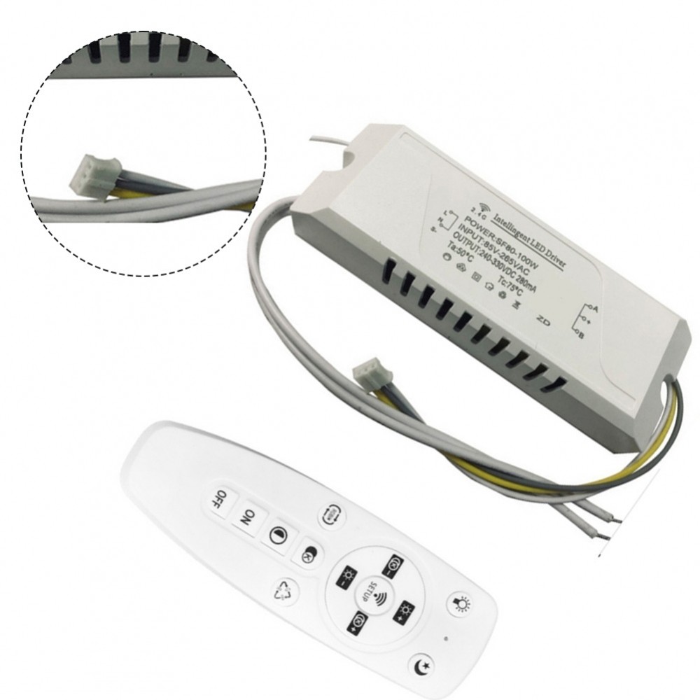 AC85-265V RF 2.4G Controle Remoto LED Driver 12W-60W Transformador De Iluminação
