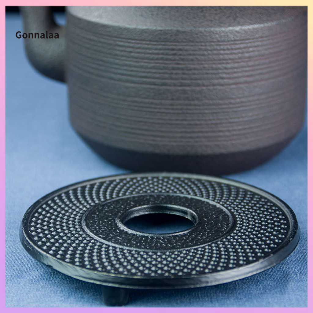 Cast Iron Trivet Non-slip Heat Resistant Pad for Hot Pots and Tableware Kitchen Mat Teapot Accessory Durable Dining Tabl