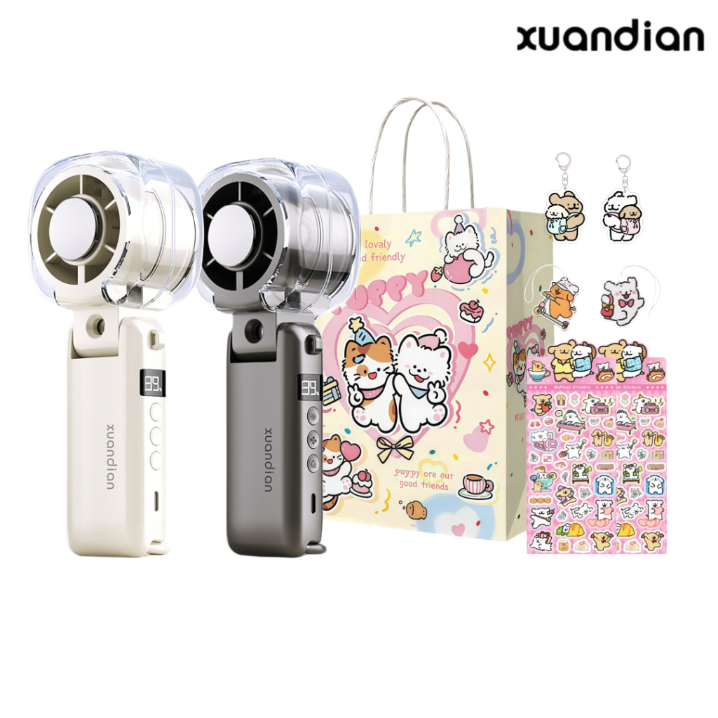 Novo Alto-Falantexuandian 2026 Nano Mist Fan Semiconductor Ice Cooling 199 Velocidades Dobrável Display LED 24H Navio Em
