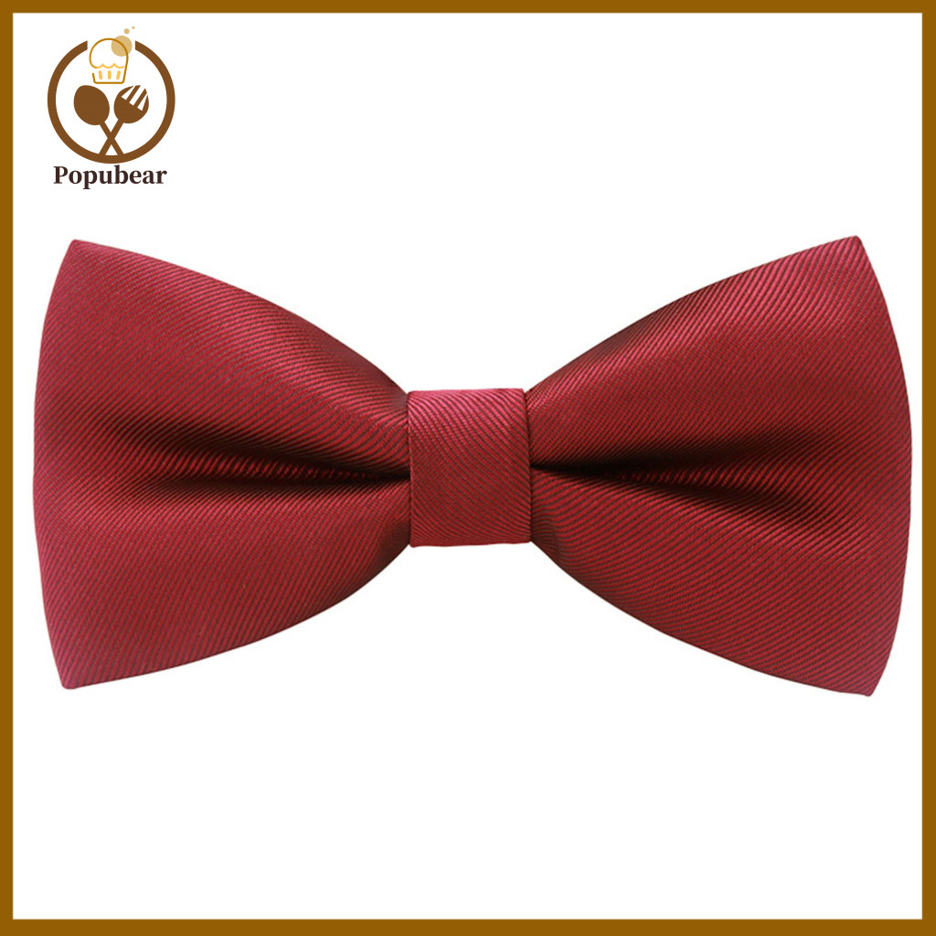 Solid Color Bow Tie Banquet Men's Satin Formal Business Wedding Party Accessory Bright Smooth Texture Groom Style for So