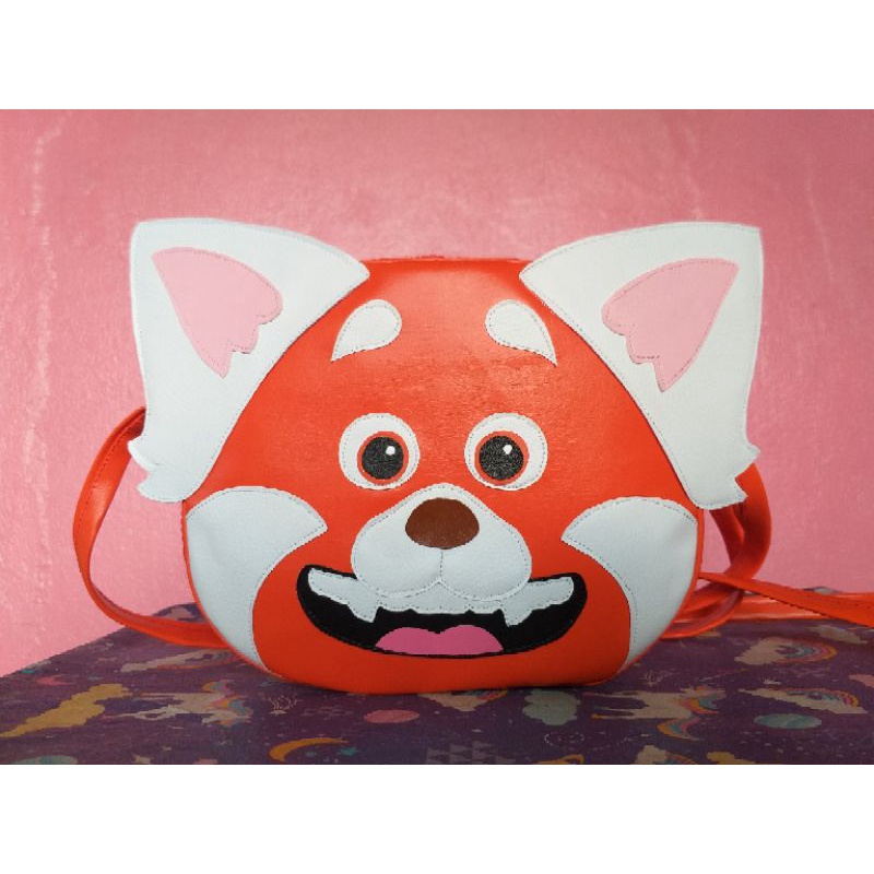 bolsa Tiracolo Turning red Panda Vermelho