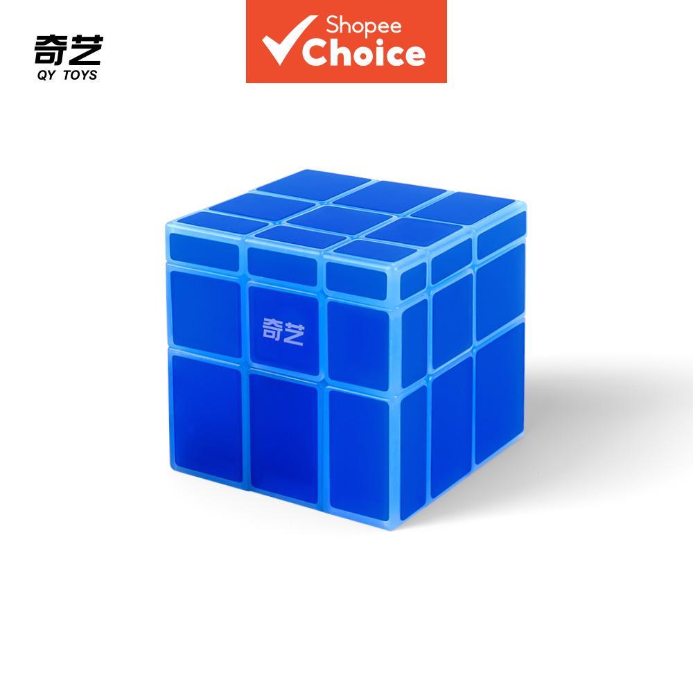 Qiyi Cubo Mágico Espelho 3x3 Blocos Brilho Luminoso No Escuro Velocidade Quebra-Cabeça Suave Turning Shape-Mod Brain Tea