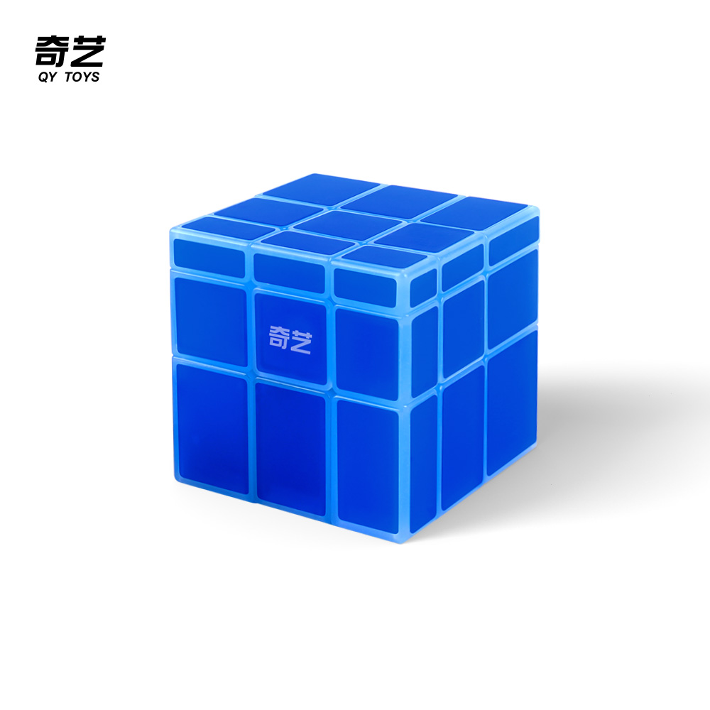 Qiyi Cubo Mágico Espelho 3x3 Blocos Brilho Luminoso No Escuro Velocidade Quebra-Cabeça Suave Turning Shape-Mod Brain Tea