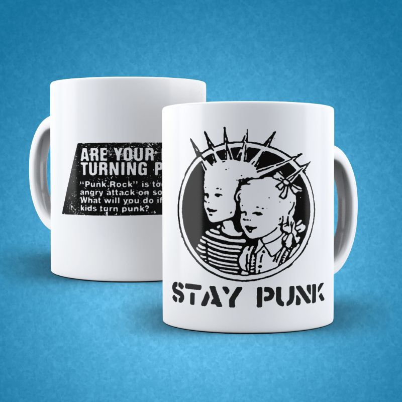 Caneca Stay Punk - Are your kids turning punk? (Porcelana)