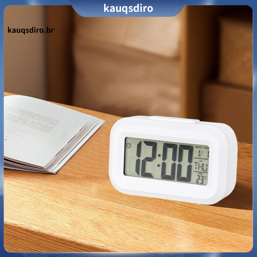 Portable Alarm Clock Dressing Table Digital Travel with Easy-to-read Display Snooze Function 12/24-hour Format Simple Op