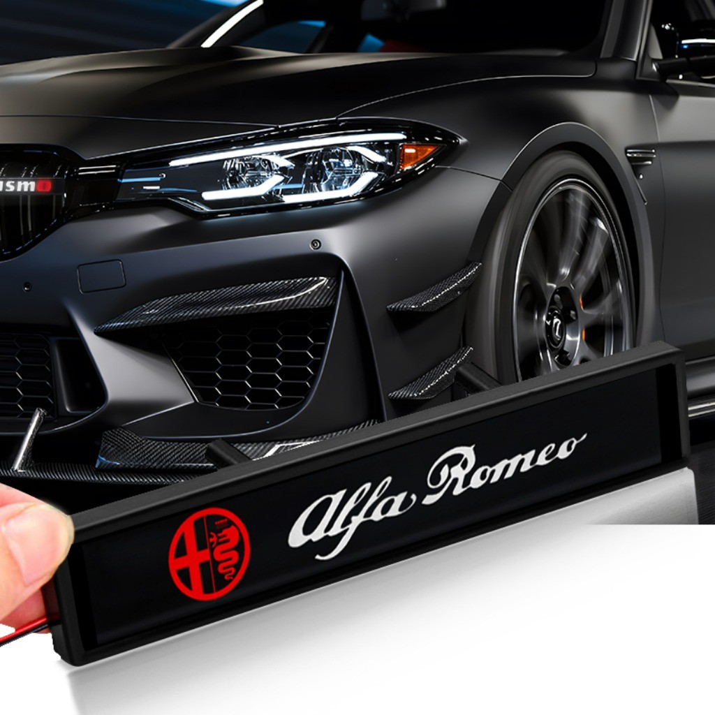 Iluminado À Prova Dwaterproof Água Grade Dianteira Do Carro Emblema Luz Acessórios Para ALFA ROMEO Giulia Stelvio 159