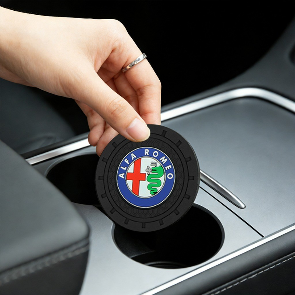 1 Peça Silicone Tapete Porta Copos Carro Interior Do Carro for ALFA ROMEO Giulia Stelvio Tonale 147 156 159