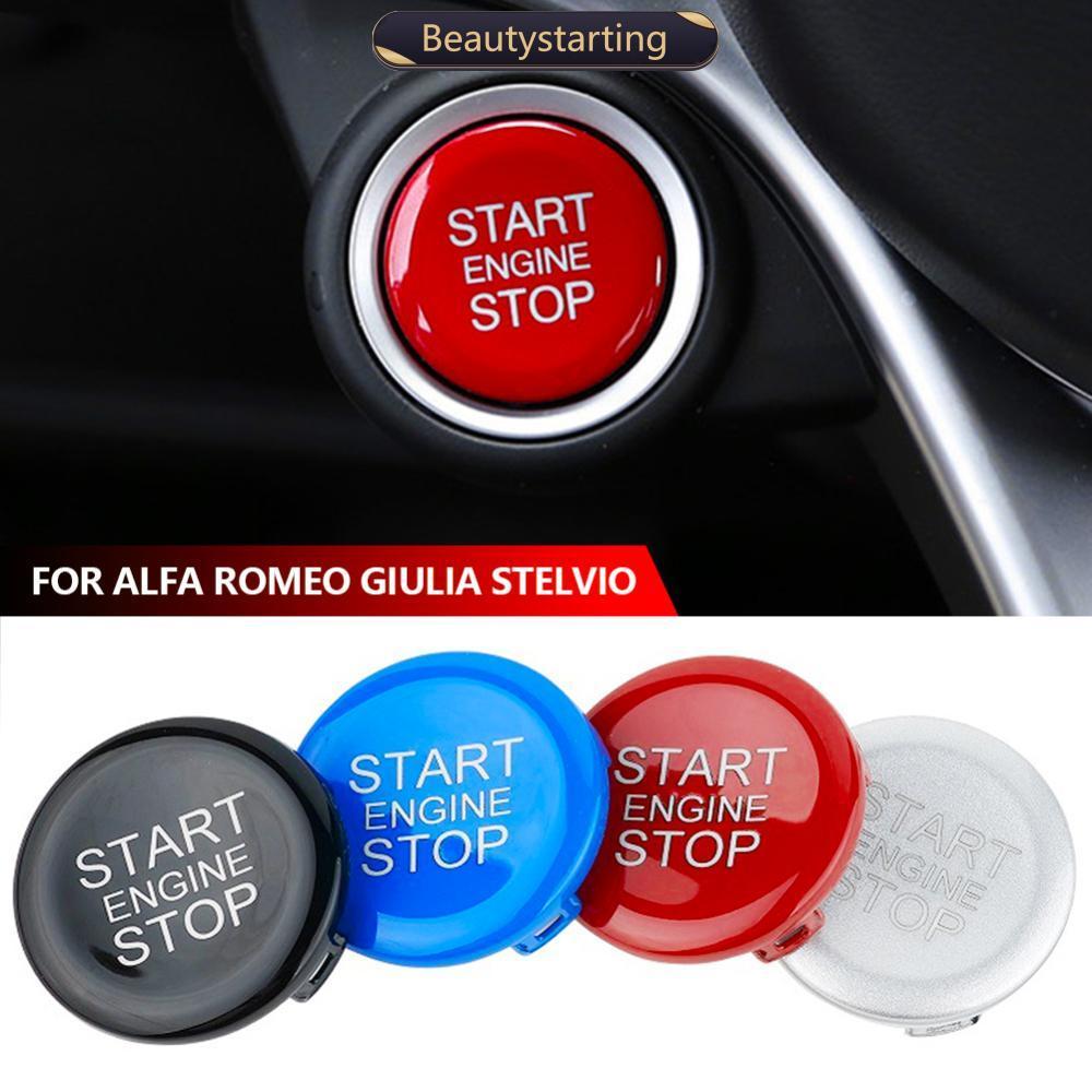 BEAUTYSTARTING Tampa Do Botão Motor De Ignição Da Parada De Partida Carro Substituição De Reparo Para Alfa Romeo Giulia