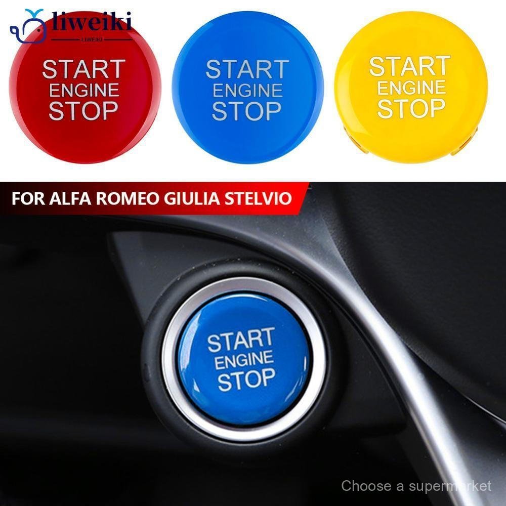 Capa do Botão de Ignição, Peça de Reposição para Alfa Romeo Giulia Stelvio 2017-2019, Estilo A