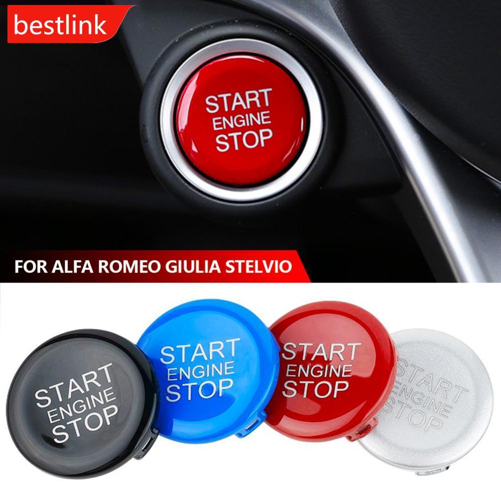 BESTLINK Tampa Do Botão Motor De Ignição Da Parada De Partida Carro Substituição De Reparo Para Alfa Romeo Giulia Stelvi