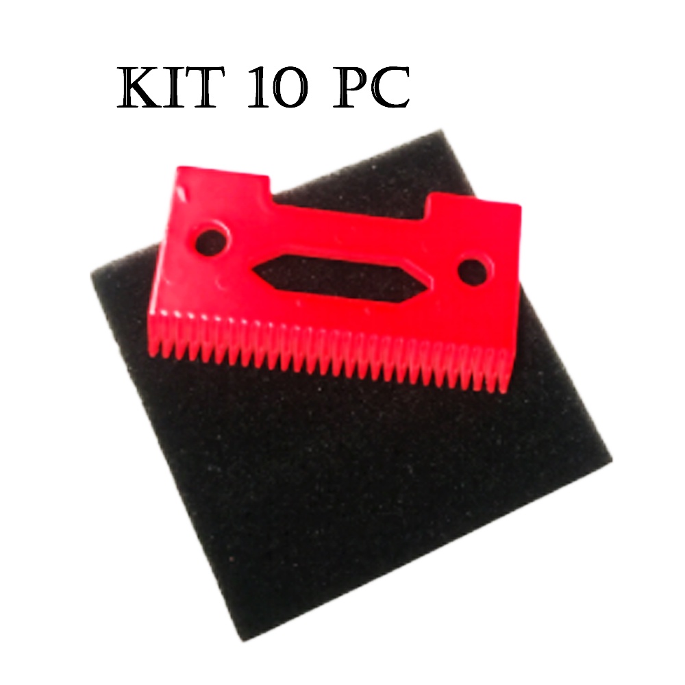 kit 10 Lamina De Ceramica C4 Laranja Maquina Wmark Magic