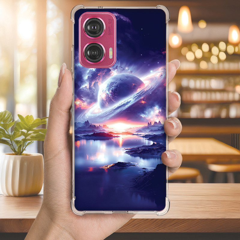 Capa Capinha MOTO EDGE 60 PRO 50 ULTRA 30 20 LITE G86 G84 G75 Anti-impacto Personalizada espaco SONHO (4110)