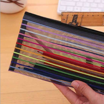 20 Unidades Estojo Multiuso Bolsinha Nylon Colorido Necessaire Promoção