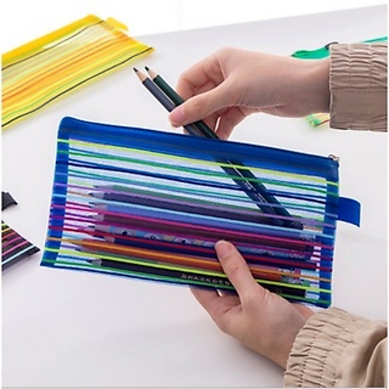 60 Unidades Estojo Multiuso Bolsinha Nylon Colorido Necessaire Promoção
