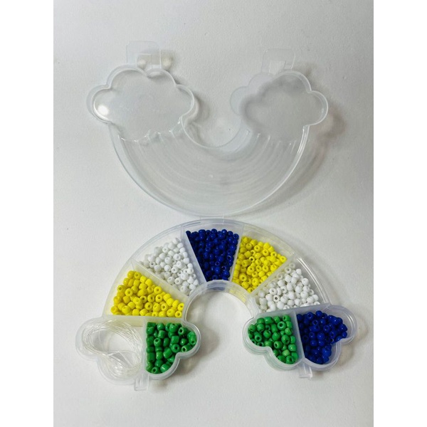 Kit 800 peças miçangas Brasil com estojo +nylon de brinde