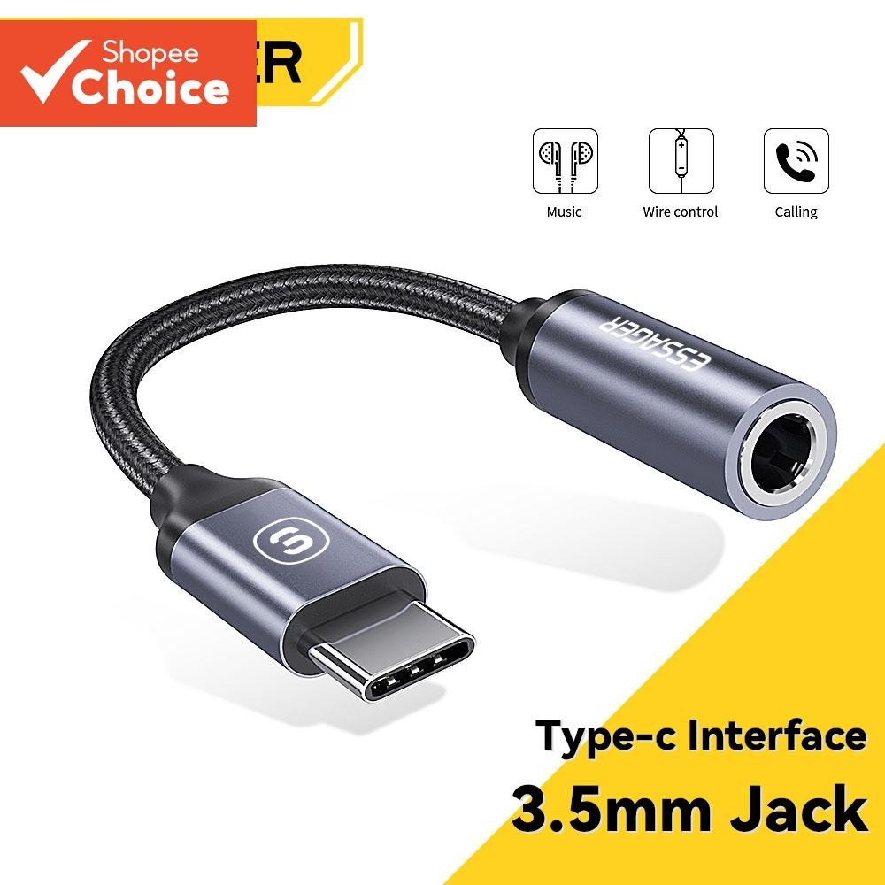 [Shopee Choice] Essager Macho Tipo C Para Fêmea 3.5mm Jack AUX Adaptador De Fone De Ouvido Conversor De Cabo