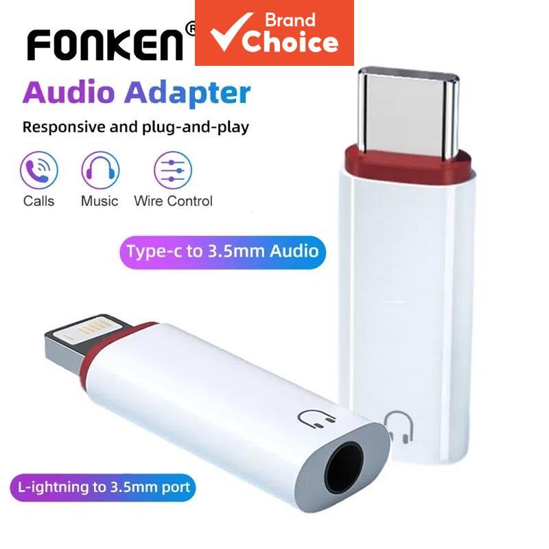 [Shopee Choice] Foneken Adaptador de 3,5 mm para Tipo C/iOS, Conversor de Fone de Ouvido, Adaptador de Áudio Auxiliar