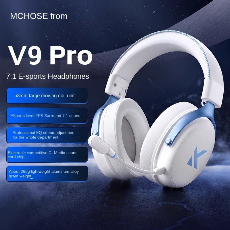 MCHOSE V9 Pro Fone De Ouvido Para Jogos Sem Fio De Três Modos Com Bluetooth E Microfone , Suporte USB 7.1 _ Shopee Filip