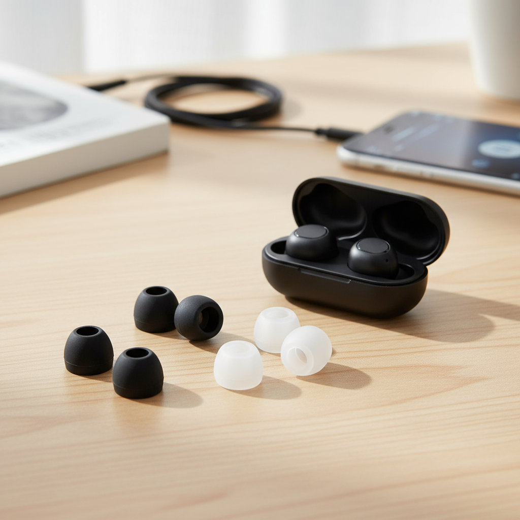 [Shopee Favorites] Pontas de Silicone para Fones de Ouvido - 8 Pares para Fones Skullcandy, Preto e Transparente