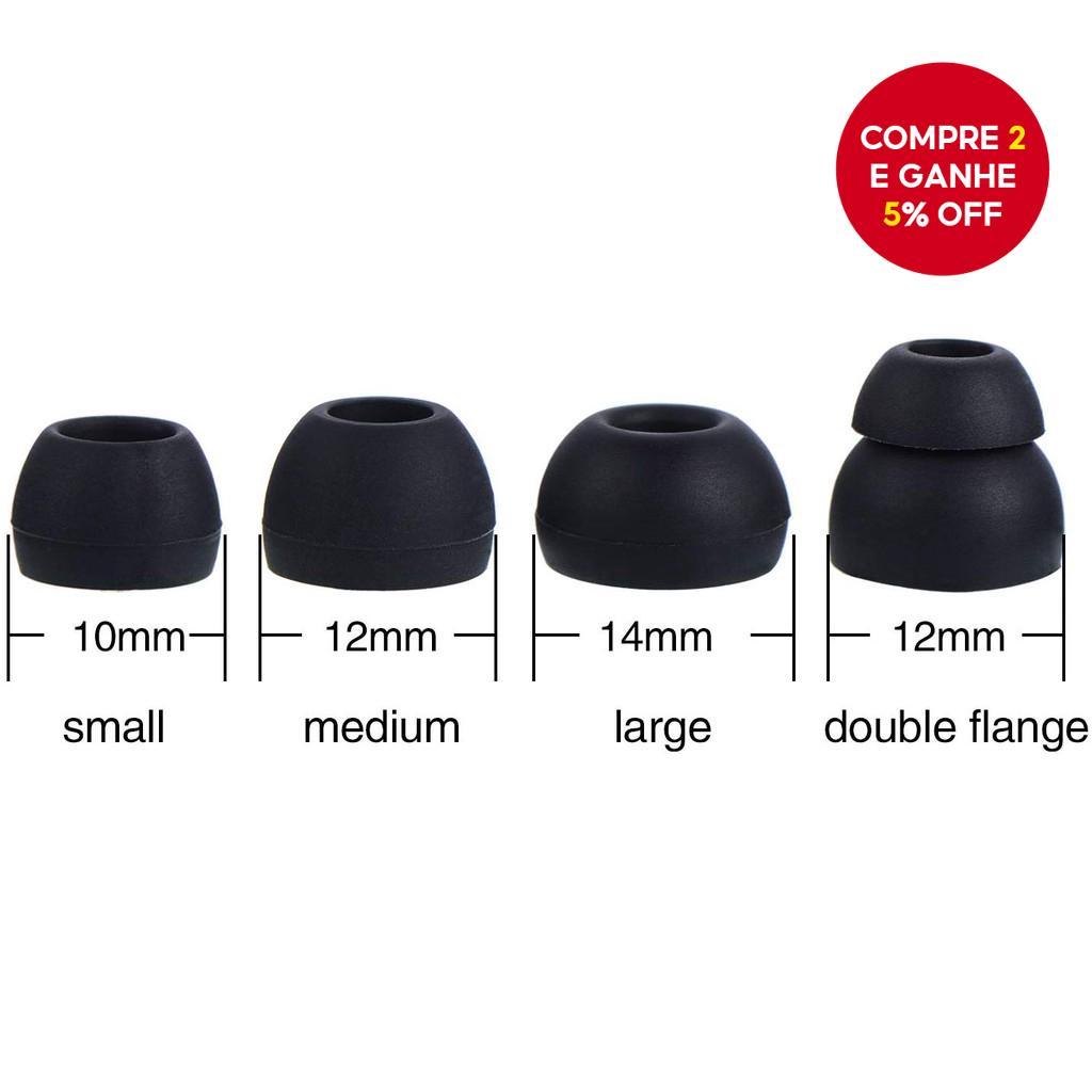 Novo [Shopee Choice]: 8 Pares de Pontas de Silicone Substitutas para Fones de Ouvido Skullcandy, Pretas e Transparentes