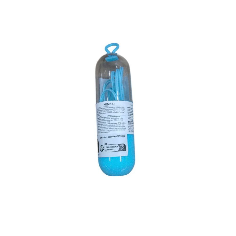 Fone de Ouvido com Fio e Estojo Conector P2 - Azul Claro | Entrega Rápida Shopee Express