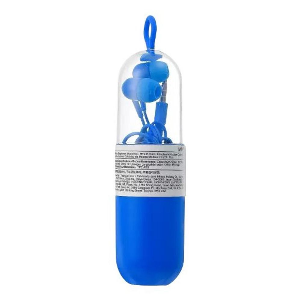 Fone de Ouvido com Fio e Estojo Conector P2 - Azul | Entrega Rápida Shopee Express