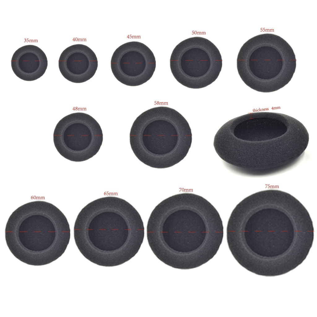 [Shopee Choice] Almofadas De Espuma Para Fones De Ouvido , Substituição De Esponja Espessas , Capas De 35mm 40mm 50mm 55