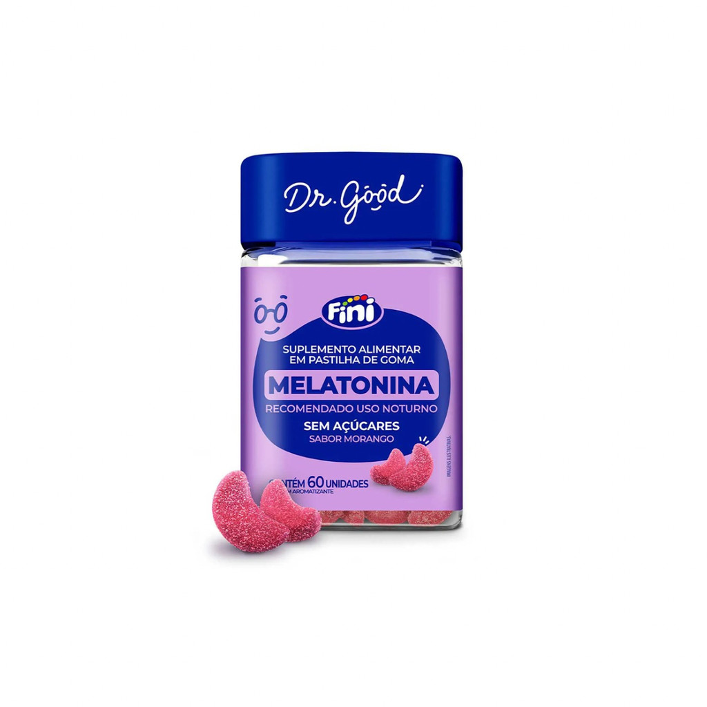 Suplemento Alimentar Melatonina Dr. Good 0,21mg Morango 60un